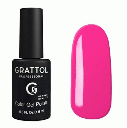 Grattol Гель-лак GTC128 Hot Pink, 9мл