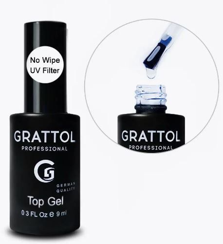 Grattol Топ для гель-лака без липкого слоя No Wipe UV Filter Top Gel (9 мл) 