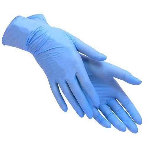 Перчатки "BENOVY" р-р L нитриловые 50 пар (голубые)