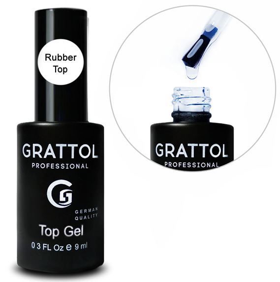 -30% Grattol Топ каучуковый для гель-лака с липким слоем Rubber Top Gel (9 мл)