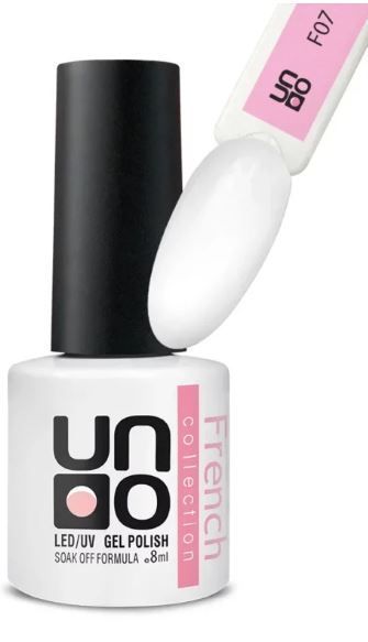 UNO, F07 Гель-лак цветной French Collection,  Ultra White 8 г