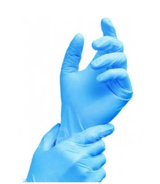Перчатки BENOVY р-р S нитриловые 50 пар (голубые)
