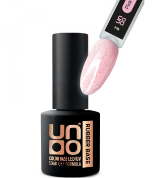 UNO, Pink Гель-лак базовый Rubber Color Base Gel, 8 г