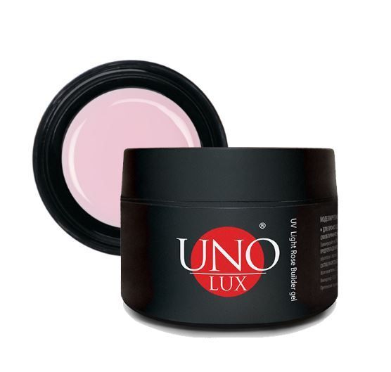 UNO LUX, Моделирующий прозрачно-розовый гель Forma Gel Fiber Glass Light Rose, 15 г